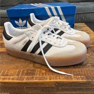 Adidas Sambae White and Black Shoes